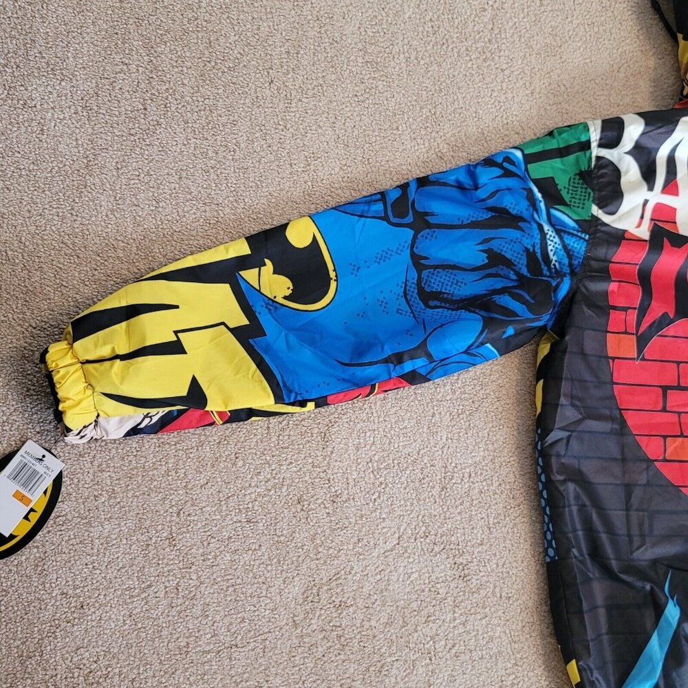 Members Only Batman Men's Windbreaker Sz S Hooded Jacket Graphic Full-Zip NWT - Picture 13 of 16